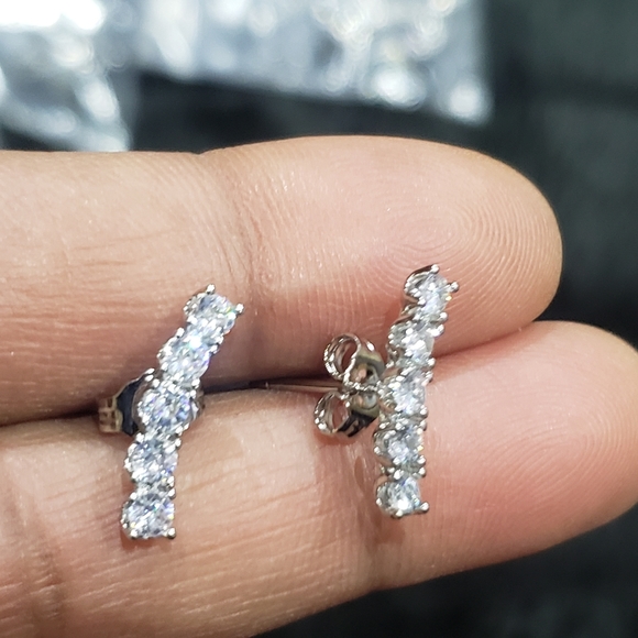 Stud Earrings Cubic Zircon - Picture 8 of 10
